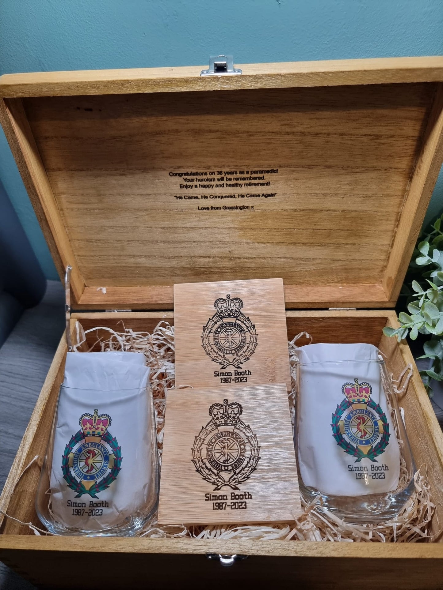 ambulance service retirement gift box 