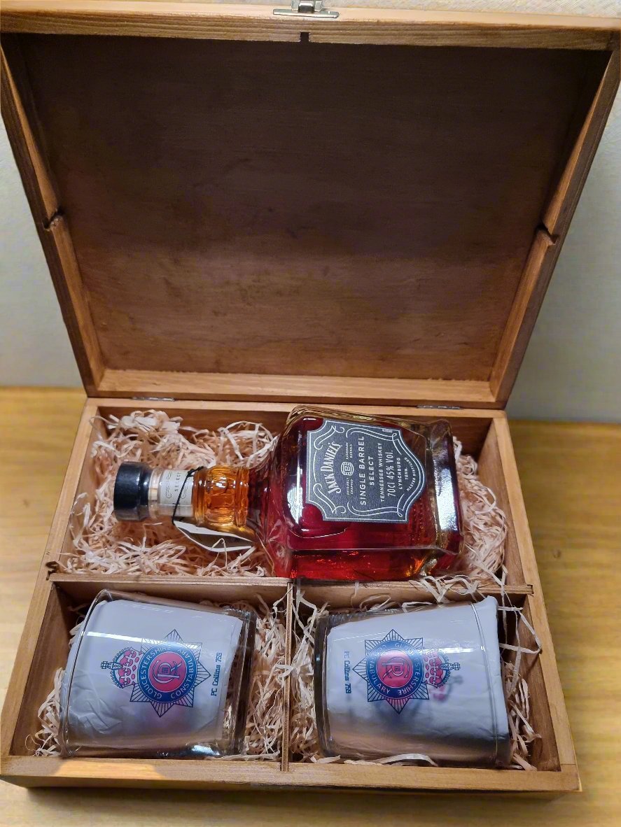 personalised police officer whiskey retirement git box