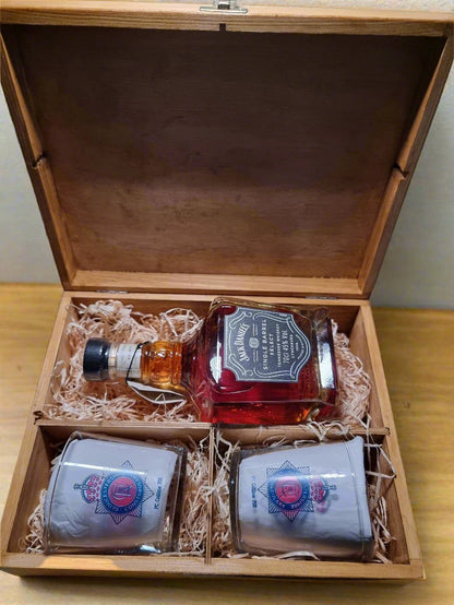 personalised police officer whiskey retirement git box